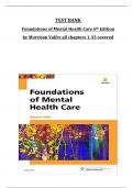 TEST BANK for  Foundations of Mental Health Care 6th Edition by Morrison Valfre all chapters 1-33 covered