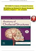  TEST BANK For Anatomy of Orofacial Structures  9th Edition by Richard W. Brand; Donald E. Isselhard, Chapters 1 - 36 | Complete 