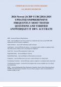 2024 Newest |ACRP CCRC|2024-2025 UPDATE|COMPREHENSIVE FREQUENTLY MOST TESTED QUESTIONS AND VERIFIED ANSWERS|GET IT 100% ACCURATE