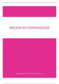 Samenvatting Welzijn en Criminologie 24-25: lesnotities + begrippenlijst + mogelijke examenvragen