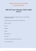 AHN 447 Exam 3 Questions With Verified Answers