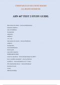 AHN 447 TEST 2 STUDY GUIDE.