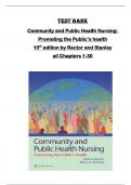 TEST BANK for  Community and Public Health Nursing:  Promoting the Public’s health  10th  edition by Rector and Stanley  all Chapters 1-30 