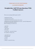 Straighterline A&P II Exam Questions With Verified Answers