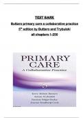 TEST BANK  for Buttaro primary care a collaborative practice  5 th  edition by Buttaro and Trybulski  all chapters 1-250