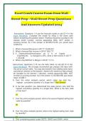 EXCEL CRASH COURSE EXAM 2024 LATEST VERSION FROM WALL STREET QUESTIONS AND 100% CORRECT ANSWERS (BRAND NEW!!)/WSP EXCEL CRASH COURSE