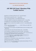 ASU BIO 181 Exam 2 Questions With Verified Answers