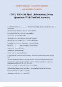 NAU BIO 181 Final (Schonauer) Exam Questions With Verified Answers