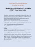 Certified Parks and Recreation Professional (CPRP) Exam Study Guide