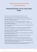 Florida Real Estate License Exam Study Guide.