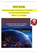 Test Bank For Operations and Supply Chain Management, 17th Edition by F. Robert Jacobs All