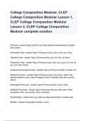 College Composition Modular, CLEP College Composition Modular Lesson 2 questions and