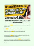 CEPSCI PRACTICE TEST / 111 Questions with Certified Solutions.  