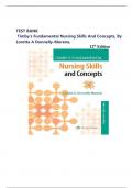 TEST BANK for Timby's Fundamental Nursing Skills and Concepts, 12th Edition by Loretta A Donnelly-Moreno, |All Chapters 1 - 38 Covered|, Complete Guide A+