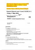 2024 Pearson Edexcel Level 1/Level 2 GCSE  Geography B 1GB0/01. PAPER 1: Global  Geographical Issues    Question Paper & Marking Scheme Merged    Pearson Edexcel Level 1/Level 2 GCSE (9–1)    Friday 17 May 2024   reference 1GB0/01 