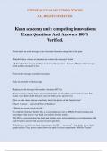 Khan academy unit: computing innovations Exam Questions And Answers 100% Verified.