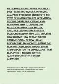 HR TECHNOLOGY AND PEOPLE ANALYTICS - D435 - PA (HR TECHNOLOGY AND PEOPLE ANALYTICS INTRODUCES STUDENTS TO THE TYPES OF HUMAN RESOURCE INFORMATION SYSTEMS (HRISS), APPLICATIONS, AND PLATFORMS USED TO CAPTURE AND MANAGE EMPLOYEE DATA AND THE ANALYTICS USED 