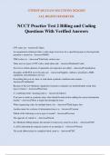 NCCT Practice Test 2 Billing and Coding Questions With Verified Answers