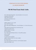 NR 602 Final Exam Study Guide.