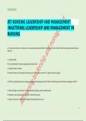 ATI nursing leadership and management