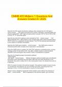  CMMB 403 Midterm 1 Questions And Answers Graded A+ 2025.