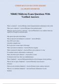 NR602 Midterm Exam Questions With Verified Answers