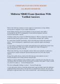 Midterm NR602 Exam Questions With Verified Answers