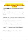 CHEMISTRY- 10.5 Covalent Bonding: Lewis Structures- STUDY GUIDE WITH 100% CORRECT SOLUTIONS