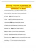 CHEMISTRY- 9.3 Electron Configurations: How Electrons Occupy Orbitals- STUDY GUIDE WITH 100% CORRECT SOLUTIONS