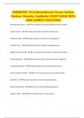 CHEMISTRY- 12.4 Intermolecular Forces: Surface Tension, Viscosity, Capillarity- STUDY GUIDE WITH 100% CORRECT SOLUTIONS