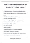 AEMCA Exam Study Set Questions and Answers 100% Solved | Rated A+