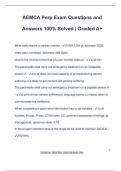 AEMCA Perp Exam Questions and Answers 100% Solved | Graded A+