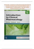 Full Test Bank − Introduction To Clinical Pharmacology 10th Edition By Constance G Visovsky, Cheryl H. Zambroski, Shirley M. Hosler| Complete Guide A+| Verified Chapters 1- 20| 100 % Verified Questions & Answers| Latest Update