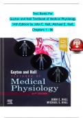 Test Banks For  Guyton and Hall Textbook of Medical Physiology 14th Edition by John E. Hall; Michael E. Hall,  Chapters 1 - 86