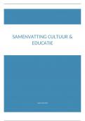 Samenvatting -  Cultuur en educatie (H002876A)