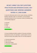  NR 667 | NR667 CEA FNP CAPSTONE PRACTICUM AND INTENSIVE EXAM | 100+ QUESTIONS AND VERIFIED ANSWERS RATED A+ | 2025 GUIDE