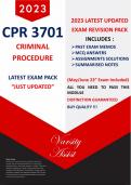 CPR3701 "2024" Exam Pack -This is the latest pack - Buy Quality 