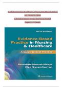 TEST BANK For Evidence-Based Practice in Nursing & Healthcare A Guide to Best Practice 5th Edition by Bernadette Mazurek Melnyk, Complete Chapters 1 - 23, Updated Newest Version