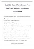 BLAW 341 Exam 2 Fiona Greaves Penn State Exam Questions and Answers 100% Solved