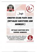 ENG3701 EXAM PACK 2025  {DETAILED QUESTIONS AND ANSWERS }