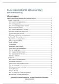 Samenvatting Organizational Behaviour -  Communicatie en Gedrag in Organisaties (LET-CIWB262)