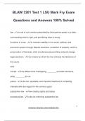 BLAW 3201 Test 1 LSU Mark Fry Exam Questions and Answers 100% Solved