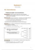 Samenvatting Statistiek II voor de sociale wetenschappen (professor De winter)