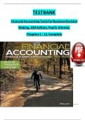 TEST BANK  Financial Accounting Tools For Business Decision Making, 10th Edition, Paul D. Kimmel,   Chapters 1 – 13, Complete