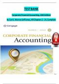 TEST BANK Corporate Financial Accounting, 16th Edition by Carl S. Warren Jeff Jones, All Chapters 1 - 14, Complete