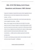 BUL 3310 FSU Bailey Unit 6 Exam Questions and Answers 100% Solved