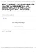 NR 601 FINAL EXAM 2 LATEST VERIONS ACTUAL EXAM TEST BANK 300 QUESTIONS AND CORRECT DETAILED ANSWERS |ALREADY GRADED A+ (CHAMBERLAINE COLLEGE)