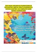 TEST BANK VARCAROLIS FOUNDATIONS OF  PSYCHIATRIC- MENTAL HEALTH NURSING 9TH  EDITION CHAPTER 1-36  COMPLETE GUIDE  NEWEST VERSION 2025 