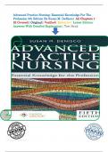 Advanced Practice Nursing: Essential Knowledge For The Profession 5th Edition By Susan M. DeNisco| All Chapters 1-32 Covered| Verified| Rated A+| Latest Edition; Answers With Detailed Explanation| Test Bank