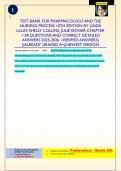 TEST BANK FOR PHARMACOLOGY AND THE  NURSING PROCESS 10TH EDITION BY LINDA  LILLEY, SHELLY COLLINS, JULIE SNYDER CHAPTER  1-58 QUESTIONS AND CORRECT DETAILED  ANSWERS 2025-2026 (VERIFIED ANSWERS)  ||ALREADY GRADED A+||NEWEST VERSION